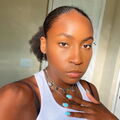 Coco Gauff black bra