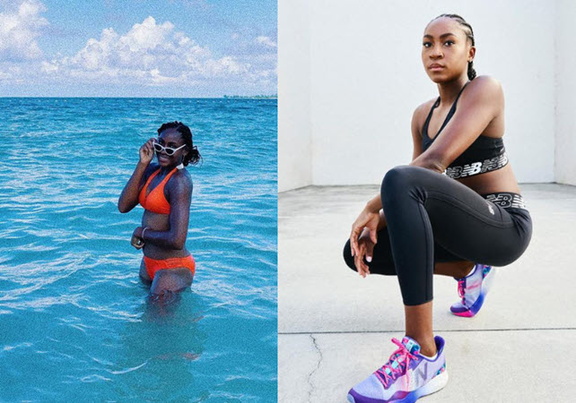 Coco Gauff bikini at the beach