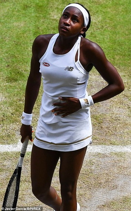 Coco Gauff playing tennis