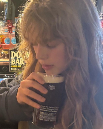 Teagan Croft drinking beer sexy