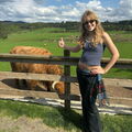 Teagan Croft in the zoo