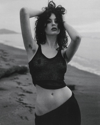 Deva Cassel wet see thru shirt hairy armpits